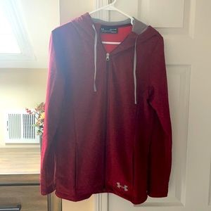 Men Red Under Armour Jacket (full zip) size small